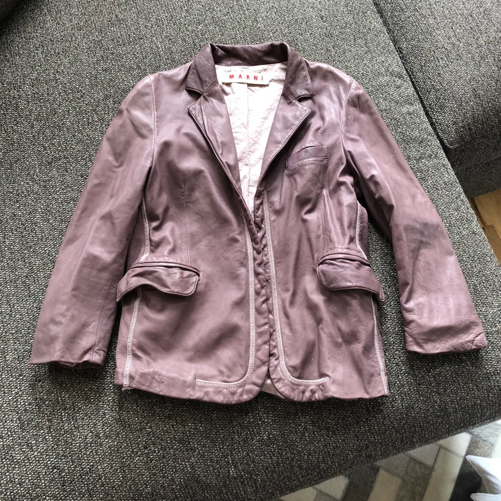 Marni leather jacket
